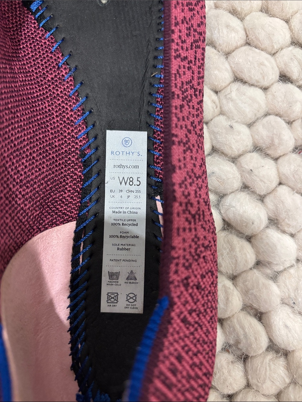 Rothy’s Point flat in fig python, size 8.5 - Picture 7 of 7